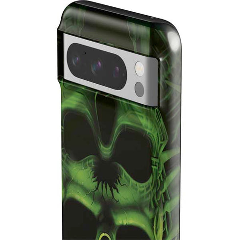 Liquid Blue Green Skulls Google Pixel 8 Pro Impact Case
